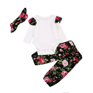 Green Red Flowers Set