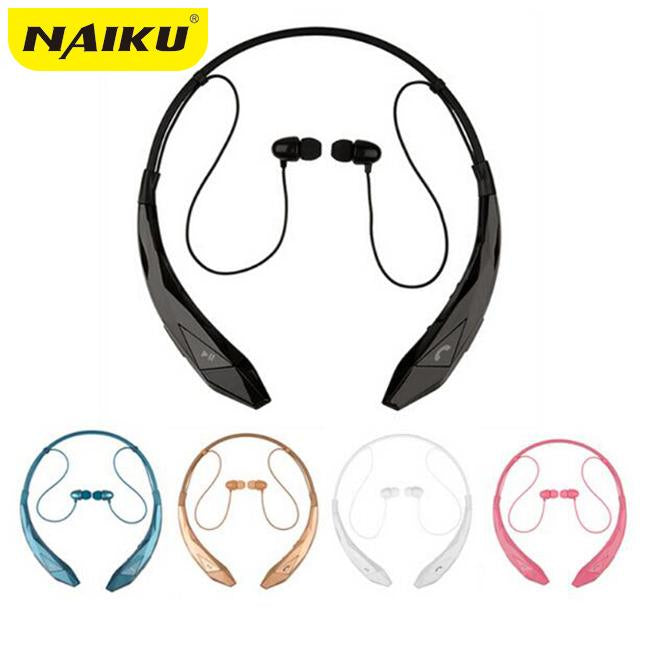 NAIKU Bluetooth Headset Wireless Sports stereo headphone bluetooth earphone Support microphone handsfree calls for LG Iphone