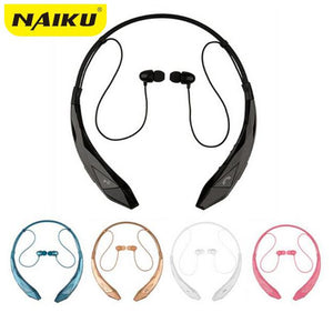 NAIKU Bluetooth Headset Wireless Sports stereo headphone bluetooth earphone Support microphone handsfree calls for LG Iphone