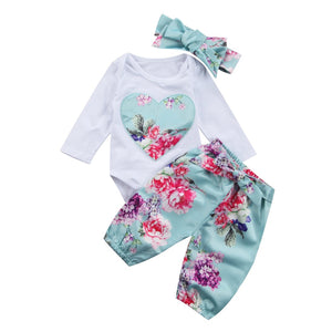 Baby Floral Heart Set