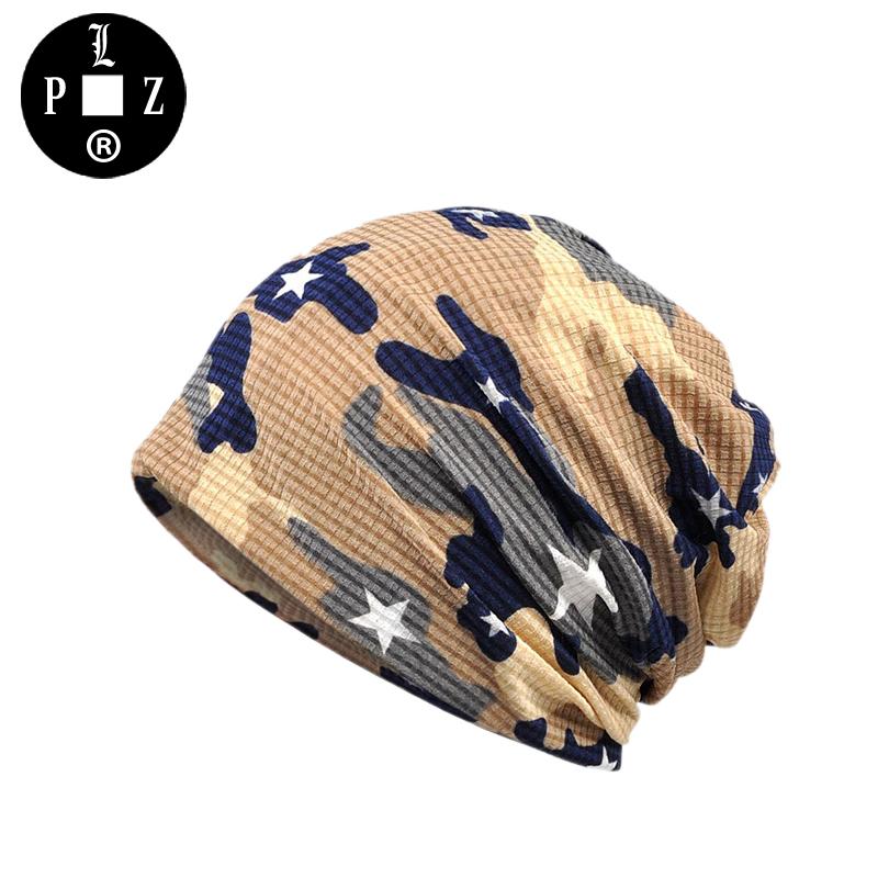 PLZ Camouflage Beanies Men Women Beanie Hat Multi-Purpose bicycle Scarf Fashion Sunscreen Windproof Mask Korean Hemp Fabric