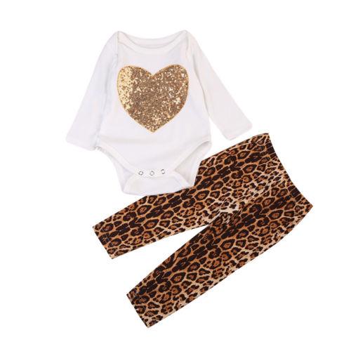 Golden Heart Leopard Set