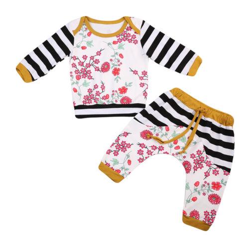 Autumn Stripes Flowers Set