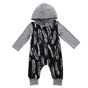 Grey Arrows Hoodie Romper