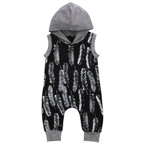 Grey Arrows Hoodie Romper