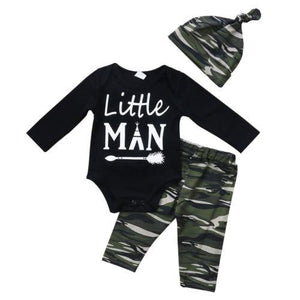 Little Man Black Camo Set