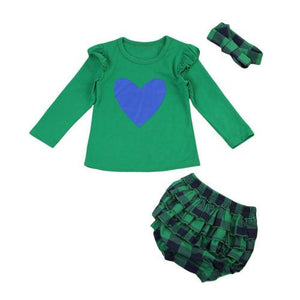 Green Purple Heart Set