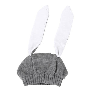 Rabbit Ears Baby Hats Soft Warm Hats Cute Toddler Kids Knitted Woolen Bunny Beanie Caps for Unisex Baby 0-3Y Newborn Photo Props