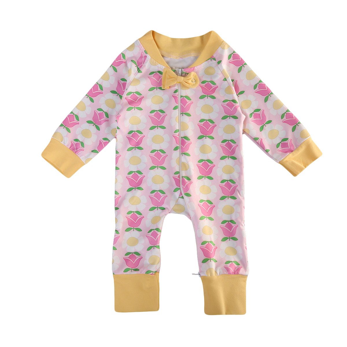 Pink Blue Bow Romper