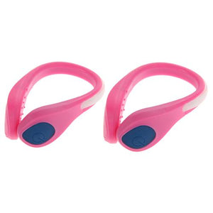 2Pcs LED Luminous Shoe Clip Light Night Safety Warning Bright LED