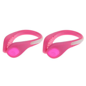 2Pcs LED Luminous Shoe Clip Light Night Safety Warning Bright LED