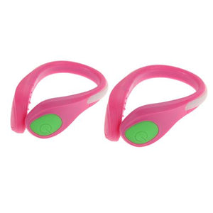 2Pcs LED Luminous Shoe Clip Light Night Safety Warning Bright LED