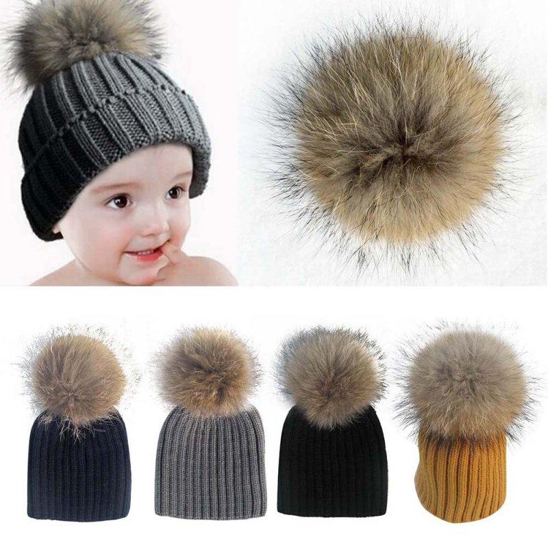 Fur Pom Woolen Hat