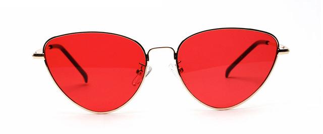 lunettes de soleil vintages retro yeux de chat rouge