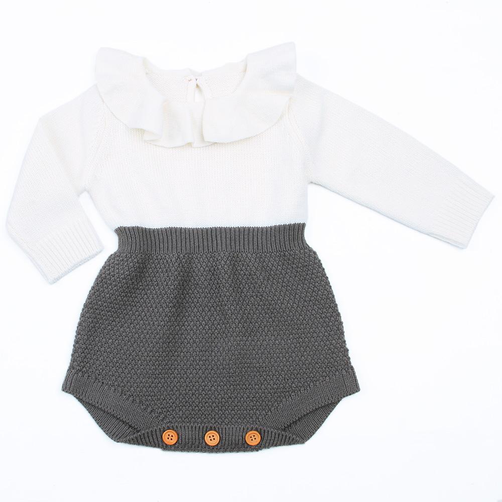 Autumn Grey White Romper