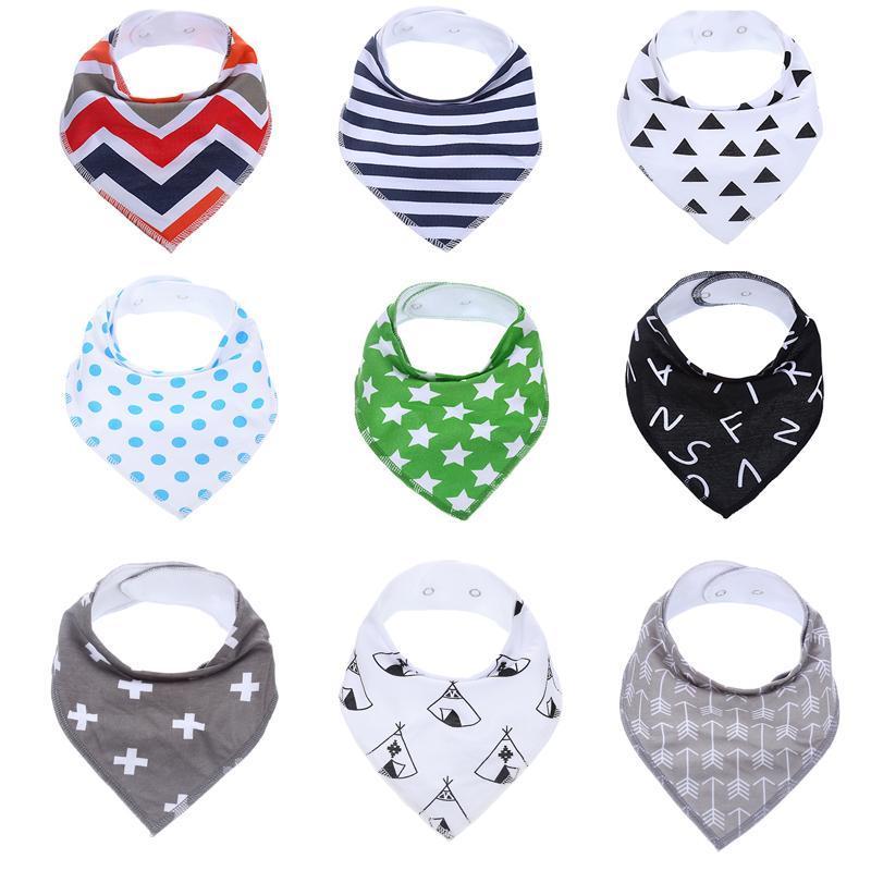 9Pcs Baby Bandana Bibs
