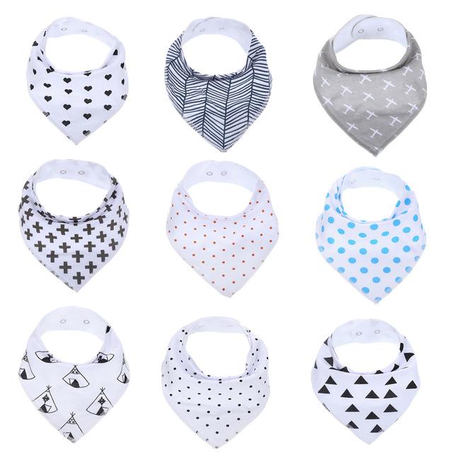 9Pcs Baby Bandana Bibs