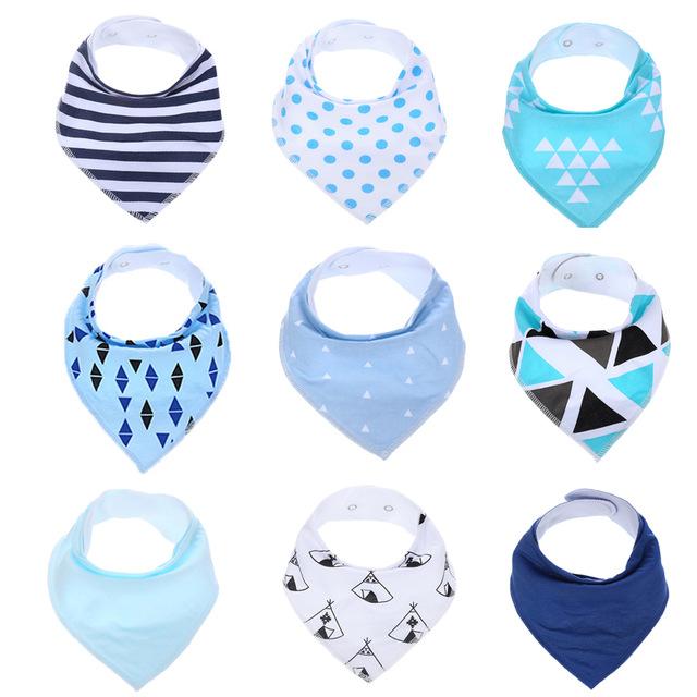 9Pcs Baby Bandana Bibs