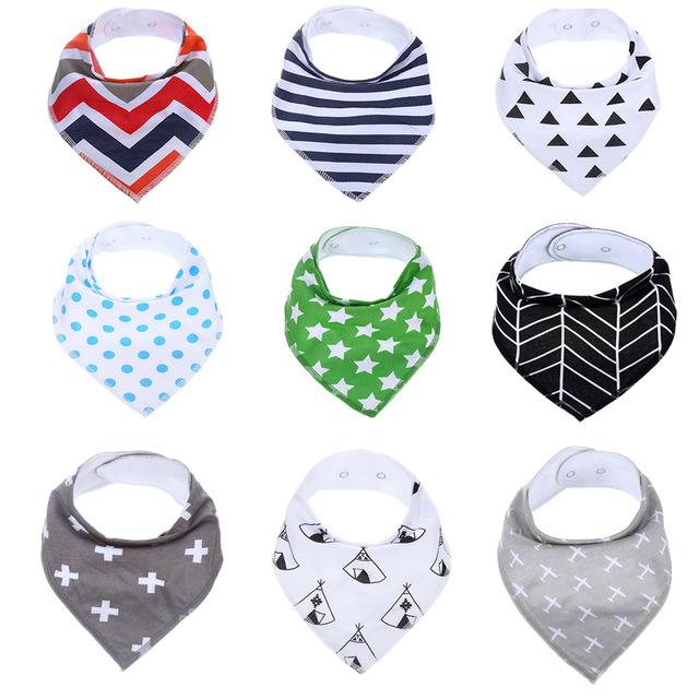 9Pcs Baby Bandana Bibs