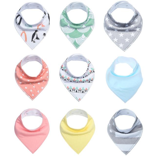 9Pcs Baby Bandana Bibs