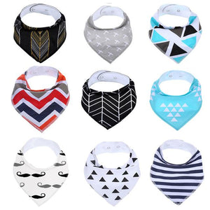 9Pcs Baby Bandana Bibs