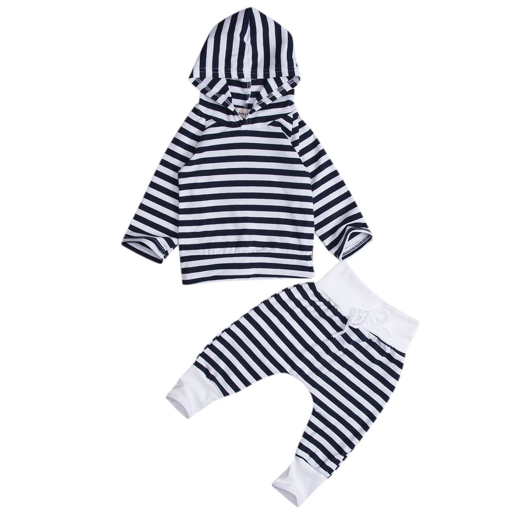 Striped Hoodie Set