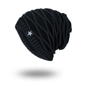Joymay 2017 Brand New Winter Autumn Beanies Hat Unisex Warm Soft Skull Knitting Cap Hats Star Caps For Men Women WM067