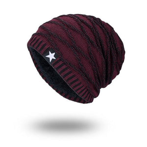 Joymay 2017 Brand New Winter Autumn Beanies Hat Unisex Warm Soft Skull Knitting Cap Hats Star Caps For Men Women WM067