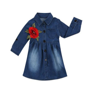 Flower Denim Dress