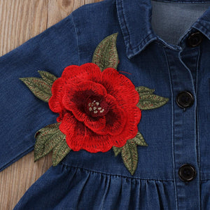Flower Denim Dress