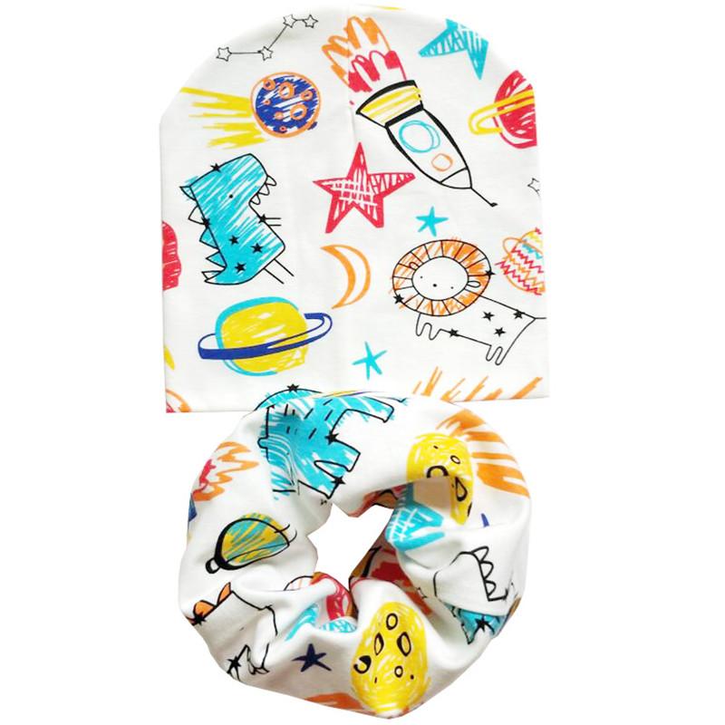Cotton Baby Hat Scarf Set Kids Beanie 2017 New Baby Hats Toddlers Newborn Photography Props Accessories Children Scarf Collars