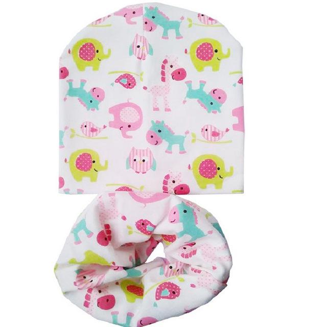 Cotton Baby Hat Scarf Set Kids Beanie 2017 New Baby Hats Toddlers Newborn Photography Props Accessories Children Scarf Collars