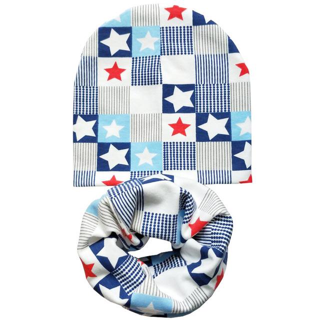 Cotton Baby Hat Scarf Set Kids Beanie 2017 New Baby Hats Toddlers Newborn Photography Props Accessories Children Scarf Collars