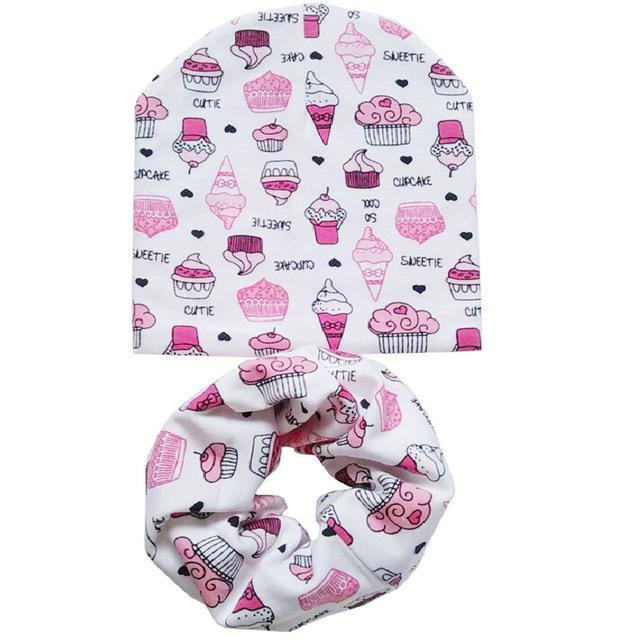 Cotton Baby Hat Scarf Set Kids Beanie 2017 New Baby Hats Toddlers Newborn Photography Props Accessories Children Scarf Collars