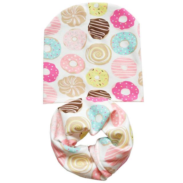 Cotton Baby Hat Scarf Set Kids Beanie 2017 New Baby Hats Toddlers Newborn Photography Props Accessories Children Scarf Collars
