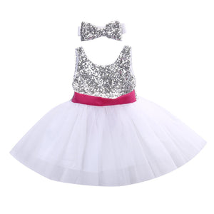Girls White Princess Dress