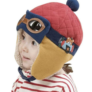 Baby Pilot Hat Toddlers Kids Cool Aviator Winter Warm Cap for Baby Boy Girl Infant Ear Flap Soft Hat Beanies