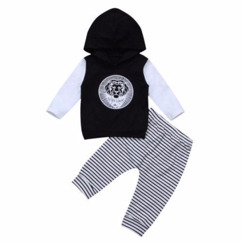 Hooded Patchwork Hoodie Set