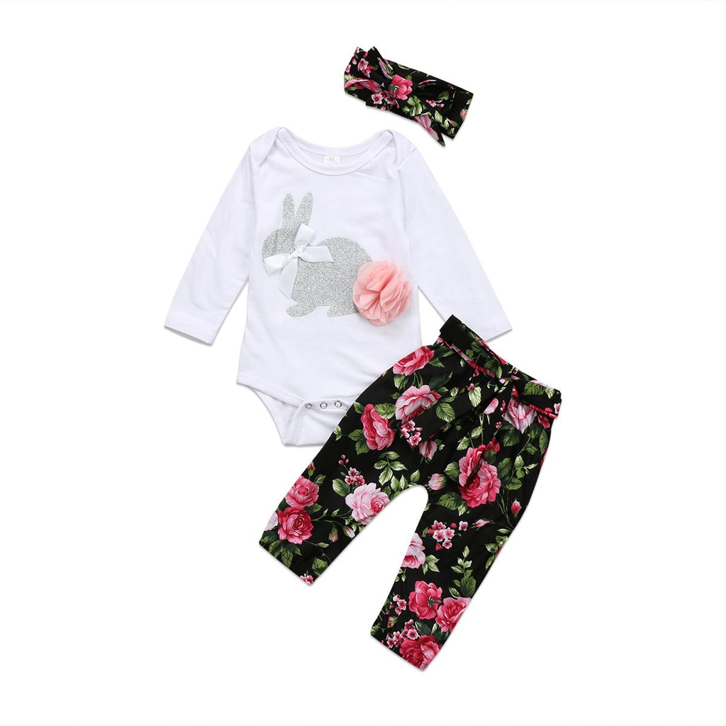 Cute Rabbit Romper Set