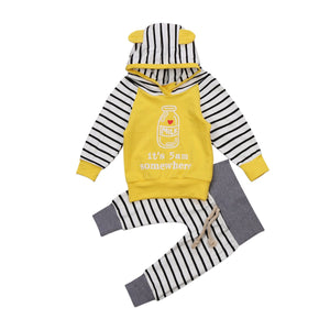 Milk Bottle Hoodie set Yellow