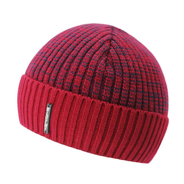 [AETRENDS] 2017 New Winter Beanie Hats for Men Warm Knitted Caps Beanies with Velvet Inside Z-5975