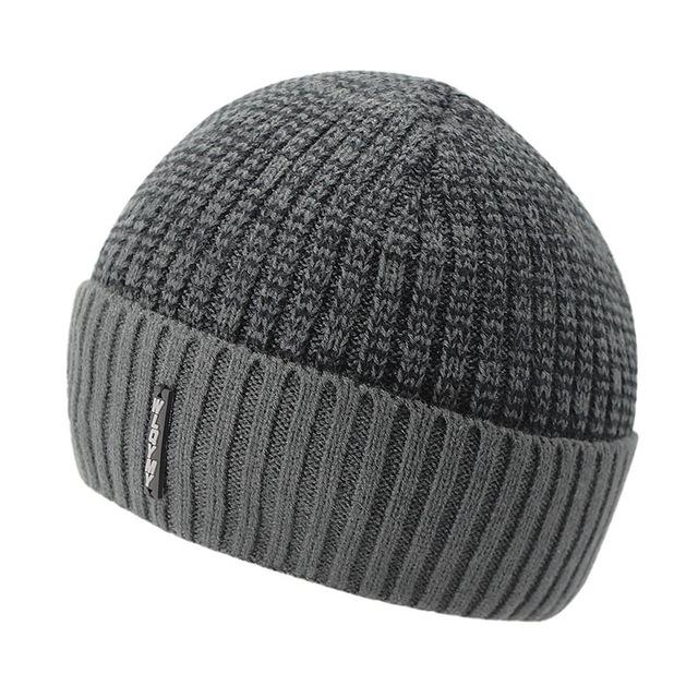 [AETRENDS] 2017 New Winter Beanie Hats for Men Warm Knitted Caps Beanies with Velvet Inside Z-5975