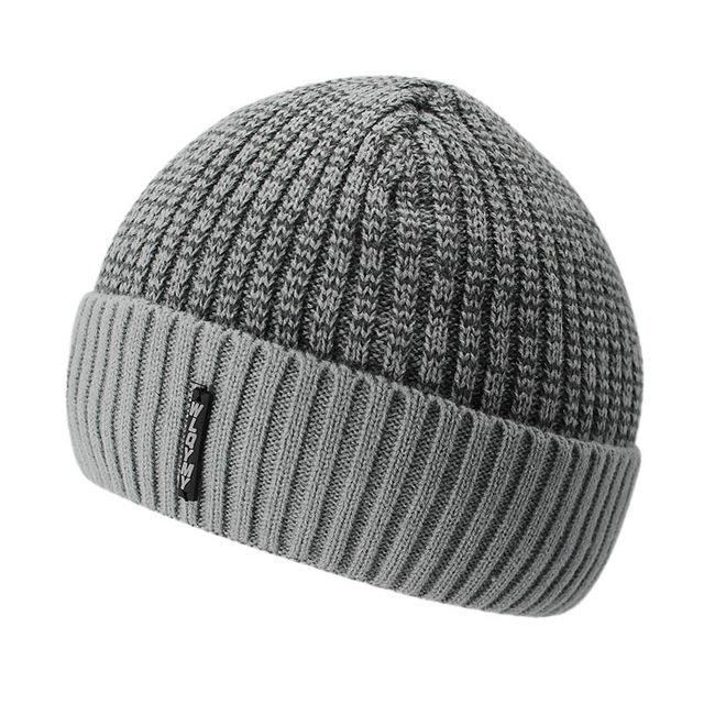 [AETRENDS] 2017 New Winter Beanie Hats for Men Warm Knitted Caps Beanies with Velvet Inside Z-5975