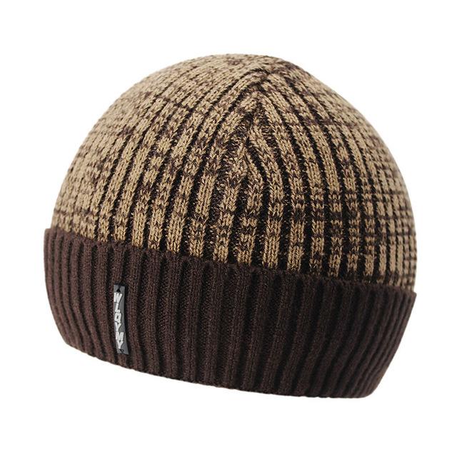 [AETRENDS] 2017 New Winter Beanie Hats for Men Warm Knitted Caps Beanies with Velvet Inside Z-5975