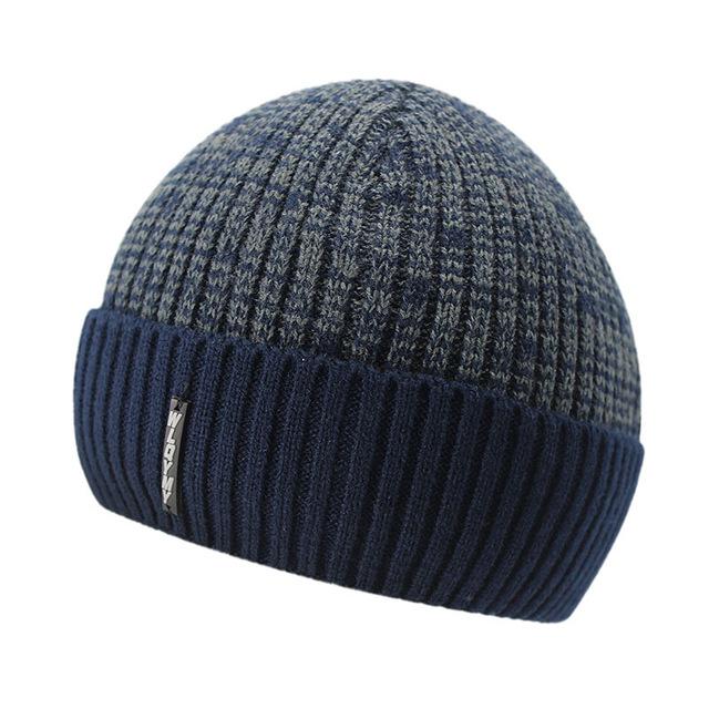 [AETRENDS] 2017 New Winter Beanie Hats for Men Warm Knitted Caps Beanies with Velvet Inside Z-5975