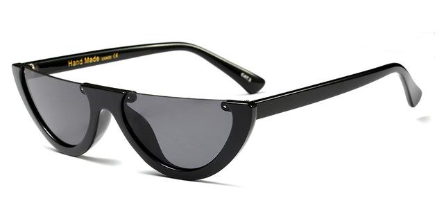 lunettes de soleil vintages retro coupé noires