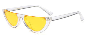 lunettes de soleil vintages retro coupé jaune