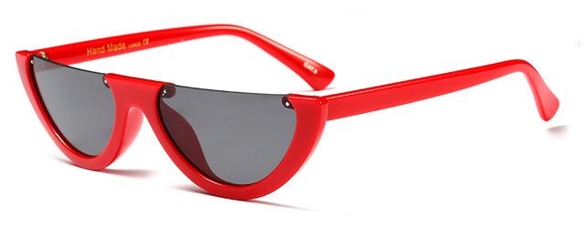 lunettes de soleil vintages retro rouge coupé