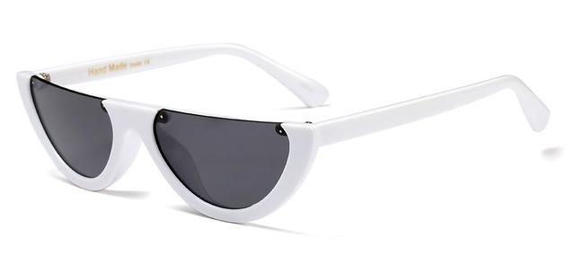 lunettes de soleil vintages retro blanches