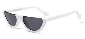 lunettes de soleil vintages retro blanches